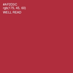 #AF2D3C - Well Read Color Image